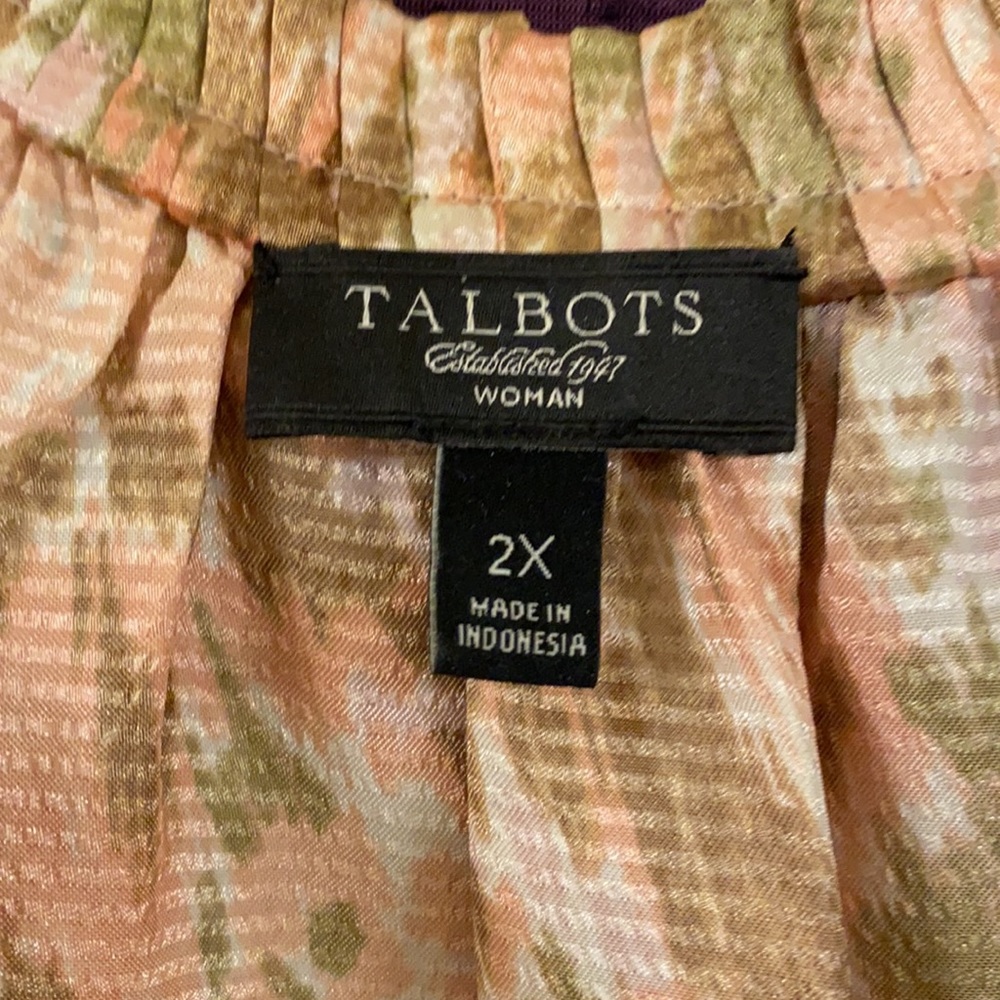 Talbots Split Neck Ruffled Neckline Top - image 6